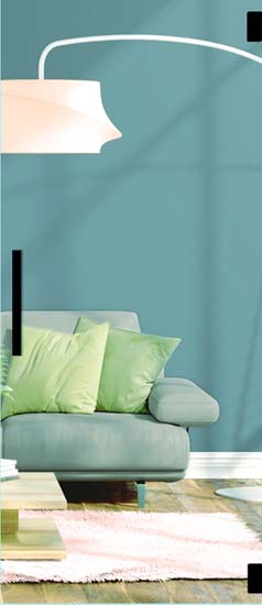 Porte intérieure vitrée complète Sky Day clair 73x201cm poignée carrée noire + charnières premium