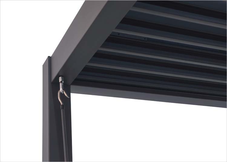 Pergola Solimar aluminium anthracite L600xL300xH250cm manuelle