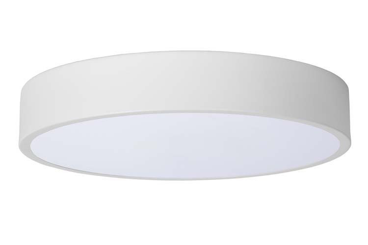 Lucide UNAR - Plafonnier - Ø 30 cm - LED Dim. - 1x18W 2700K - 3 StepDim - Blanc