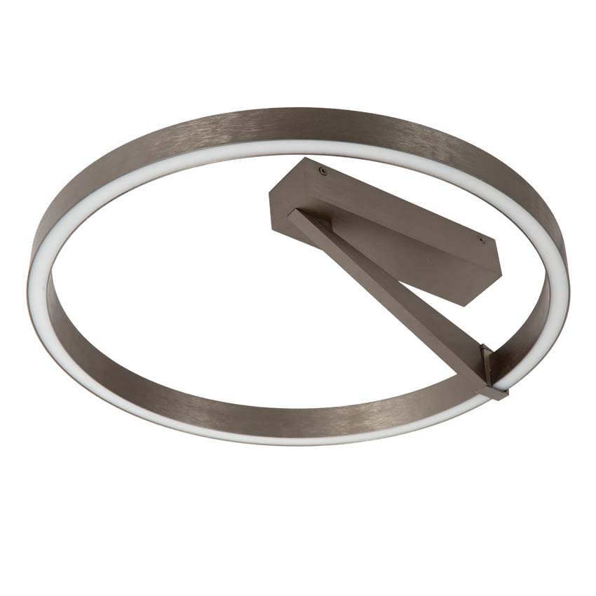 Lucide Premium Applause - Plafonnière - Ø40cm - LED Dimbaar - CCT - 1x26W 2200K/4000K - Grijs ijzer