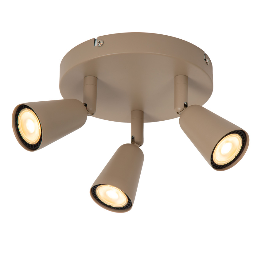 Spot de plafond - Taupe - 28,3x24,5x14 m - 3xGU10