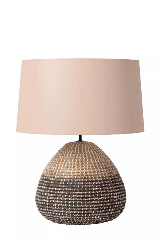 Lucide Premium Maduka - Lampe de table - Naturel - Ø45cm - E27 - 1x40W - Poire