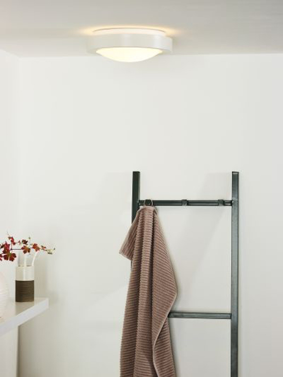 Plafonnier - blanc - Ø27cm - E27 - rond