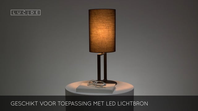 Lucide HERMAN - Lampe de table - Ø 20 cm - 1xE27 - Noir Lucide HERMAN - Lampe de table - Ø 20 cm - 1xE27 - Noir