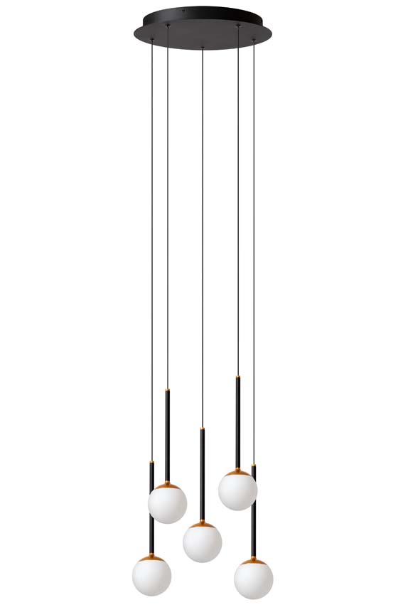 Lucide Premium Calina - Hanglamp - Ø 42 cm - LED Dimb. - 5x8,2W 2700K - Zwart Lucide Premium Calina - Hanglamp - Ø 42 cm - LED Dimb. - 5x8,2W 2700K - Zwart