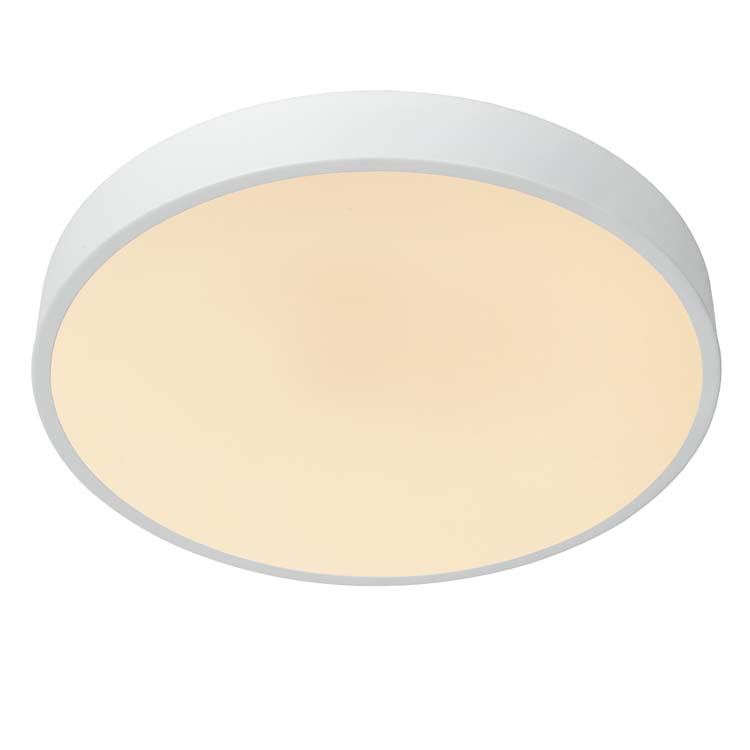 Lucide UNAR - Plafonnier - Ø 39,5 cm - LED Dim. - 1x24W 2700K - 3 StepDim - Blanc