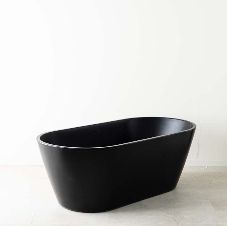 Vrijstaand bad Casper mat zwart 170x80cm