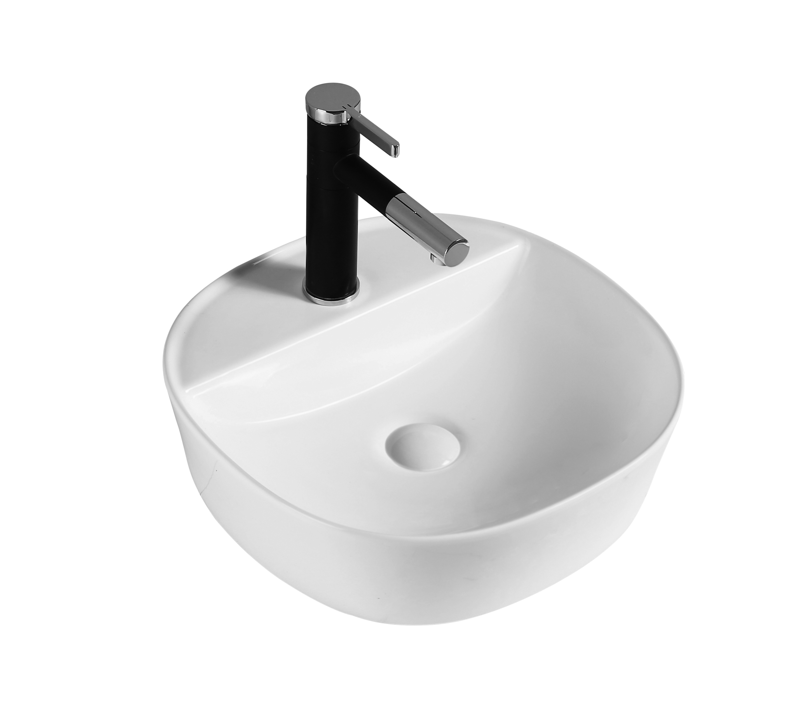 Opbouwkom Gia mat wit 40cm