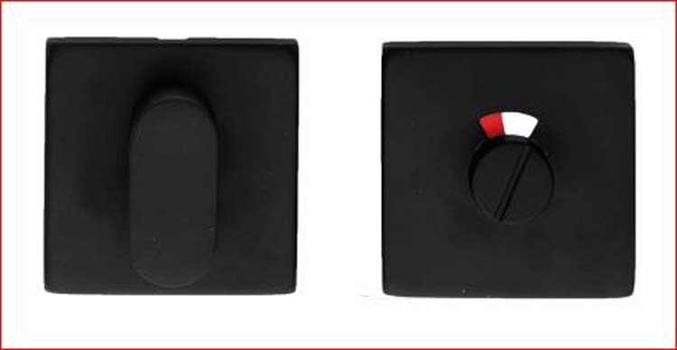WC slot garnituur square shape zwart
