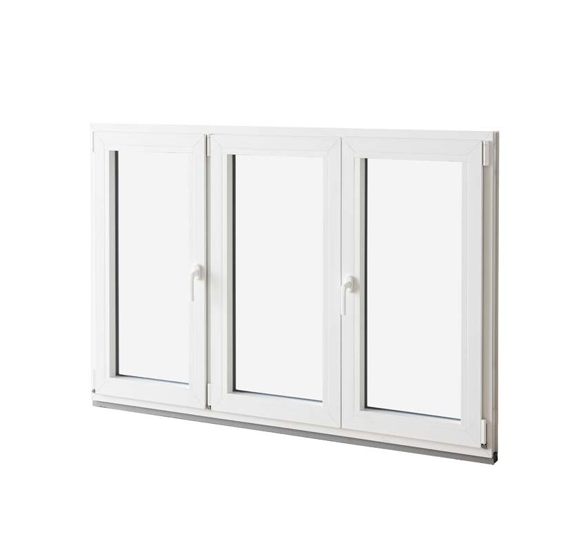 3-VL draaikiepraam pvc Deceuninck Elegant Inf. wit/wit B1800xH1200 mm