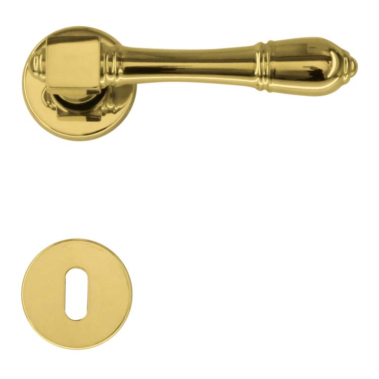 Poignée de porte pro luciana cuivre rosace barbe