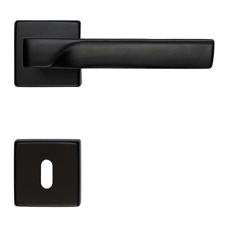 Poignée de porte Flash noire R+E 13 cm
