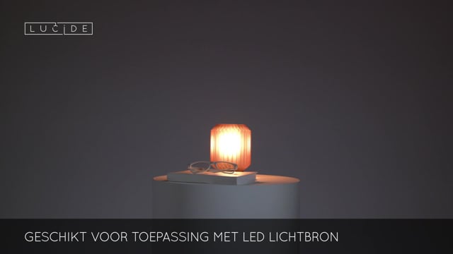 Tafellamp - Ø 13 cm - 1xE14 - Roze