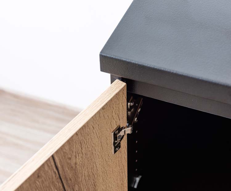 Armoire de cuisine Plenti meuble bas noir/aspect bois 120x78cm