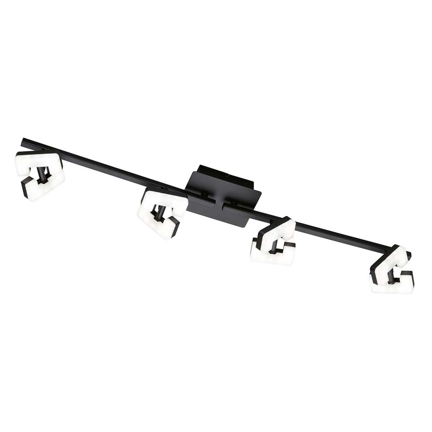 Plafondlamp Yar LED 4x4,5cm 3000K L78cm zwart