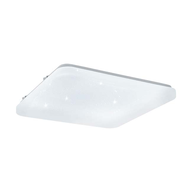 Plafonnier blanc effet cristal 33 cm LED lampe 17.3W 1350 lumen