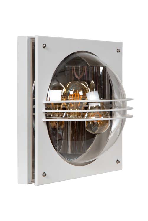 Lucide PRIVAS - Wandlamp Buiten - 2xE27 - IP44 - Wit