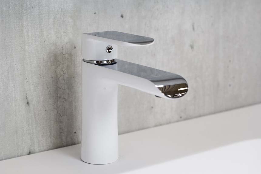 Meuble de salle de bains Puro blanc mat suspendu avec lavabo double blanc mat 140cm