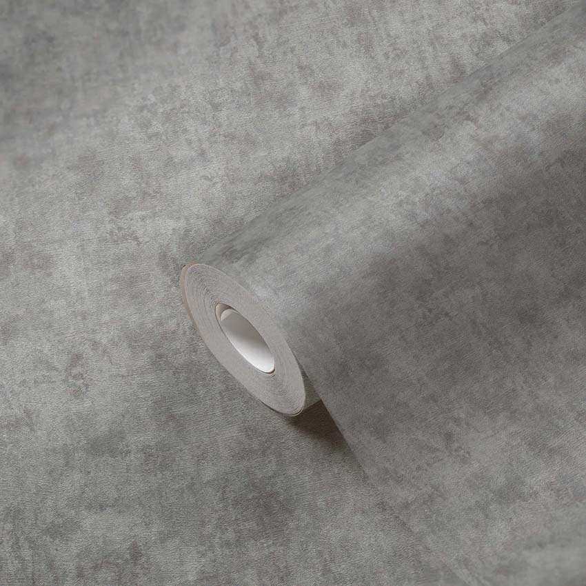 Vinyl op vliesbehang gewolkt licht-/donkergrijs 0,53x10m