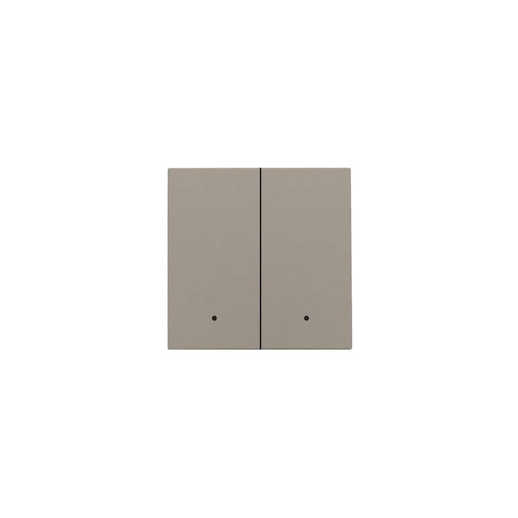 Niko Home Control set de finition avec lentille pour interrupteur double ou bouton-poussoir bronze