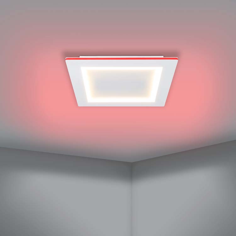 Plafondlamp - wit - 45x45cm - dimbaar - LED - 1x27,9W - 2700-6500K + RGB