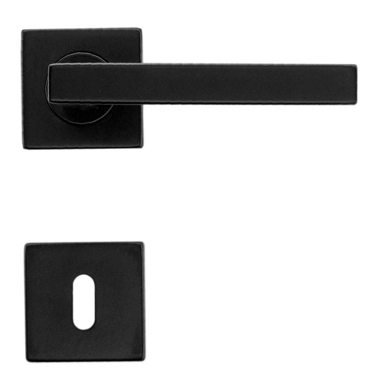 Poignée de porte pro tivoli 16mm noir rosace barbe