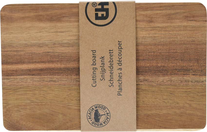 Planche à découper bois d'acacia brun 22x14cm