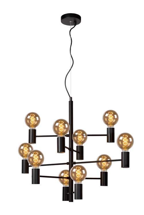 Lucide LEANNE - Hanglamp - Ø 65 cm - E27 - Zwart