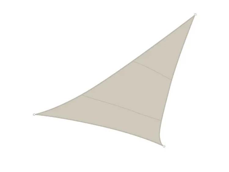 Toile d'ombrage triangulaire crème 500x500x500cm résistante aux UV et hydrofuge