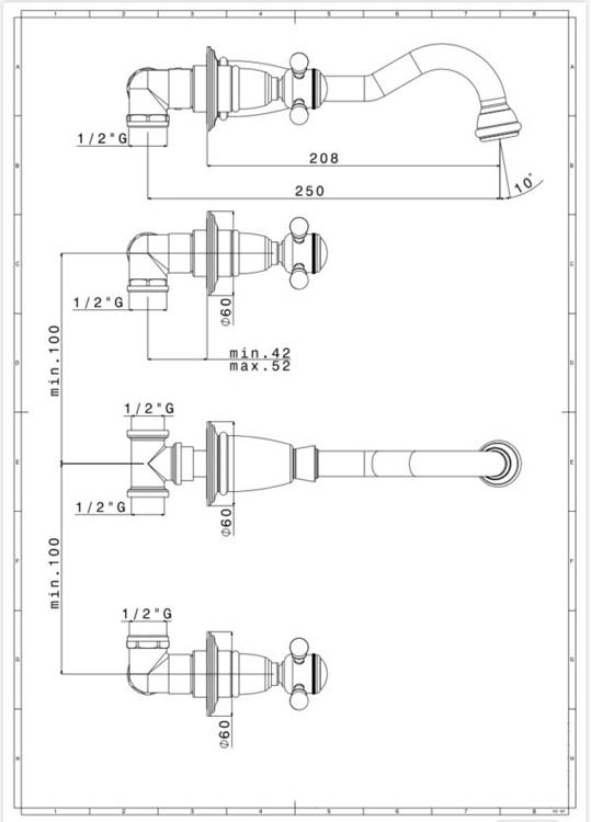 Badkraan Traditional De Luxe chroom
