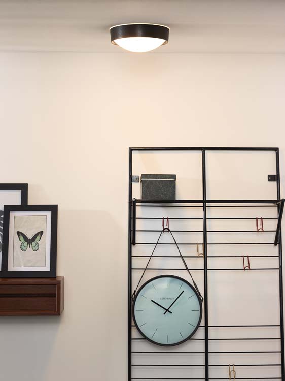 Plafonnier - noir - dimmable - LED - Ø25cm - E27 - 9W