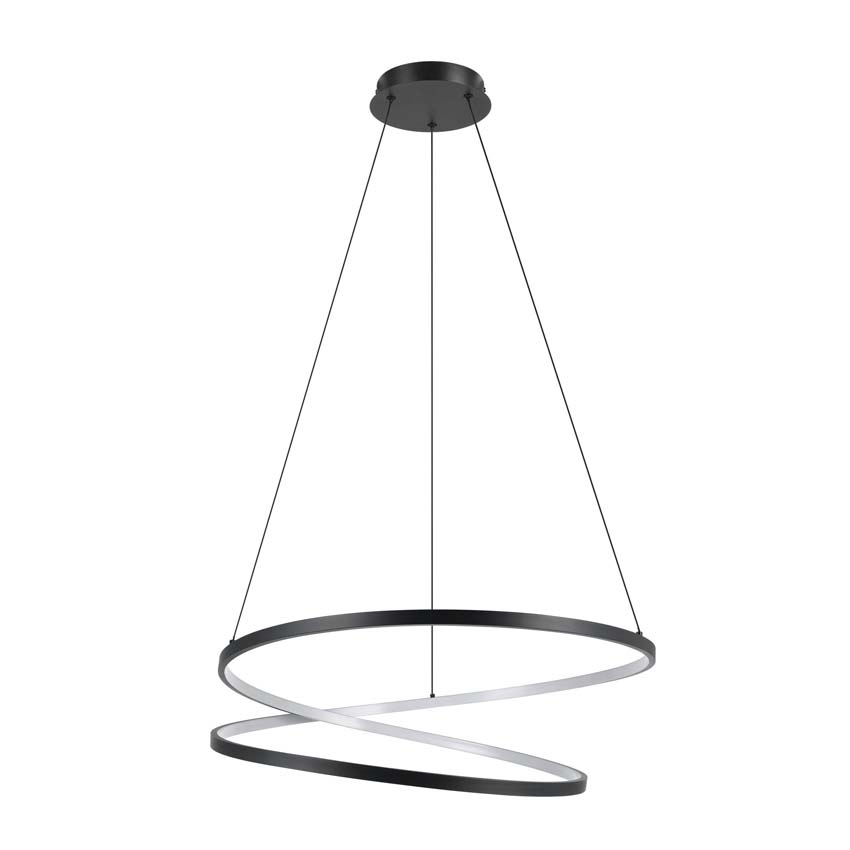 Hanglamp - Zwart - Ø70cm - LED - 1x42W - 3000K