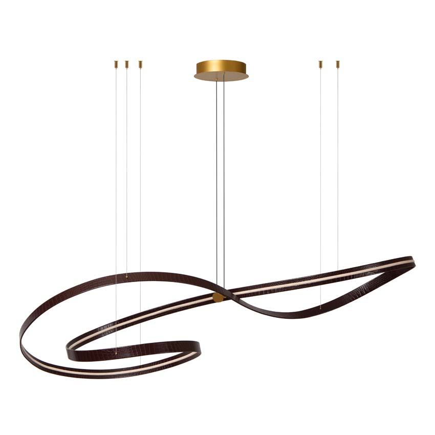Lucide Premium Slalom - Suspension - LED dimmable - CCT - 1x80W 2200K/4000K - Café