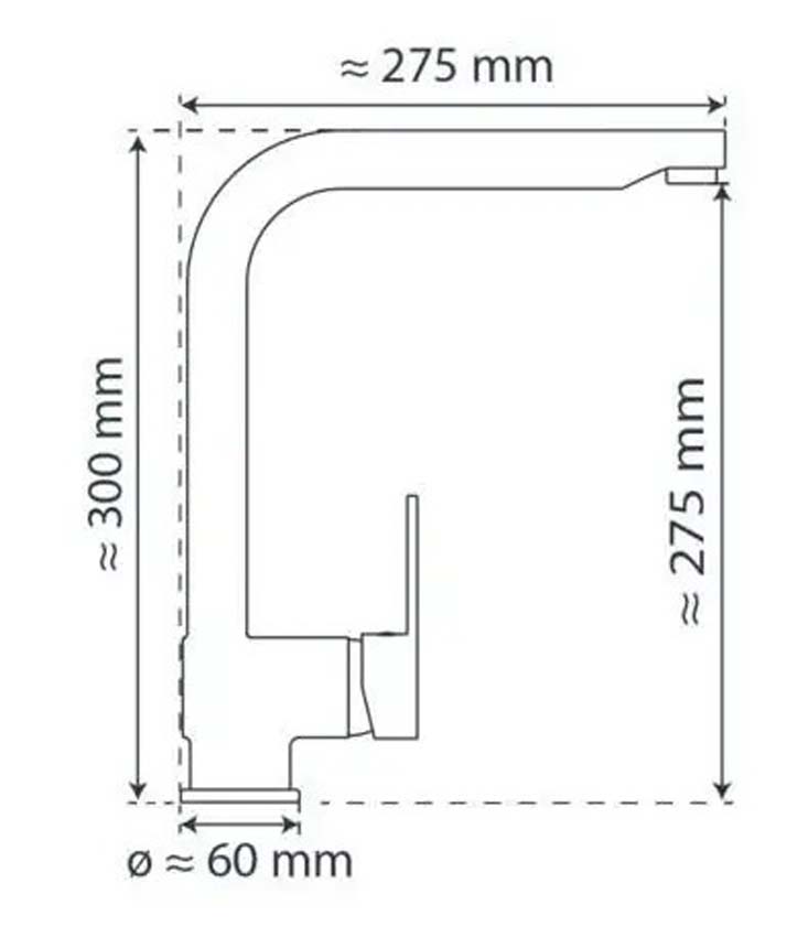 Keukenkraan Florence chroom