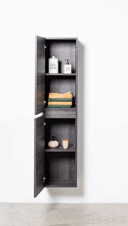 Kolomkast Dotan donkere eik hangend 185x40x32cm