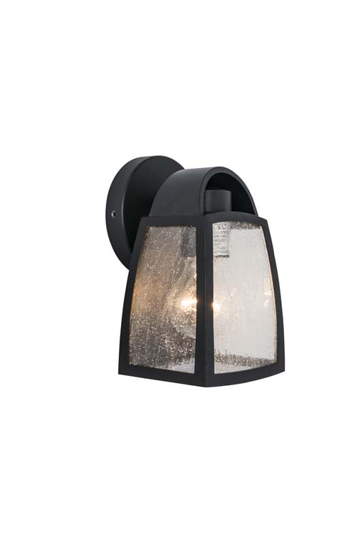 Buitenverl wandlamp retrofit E27 zwart 12x12x20cm