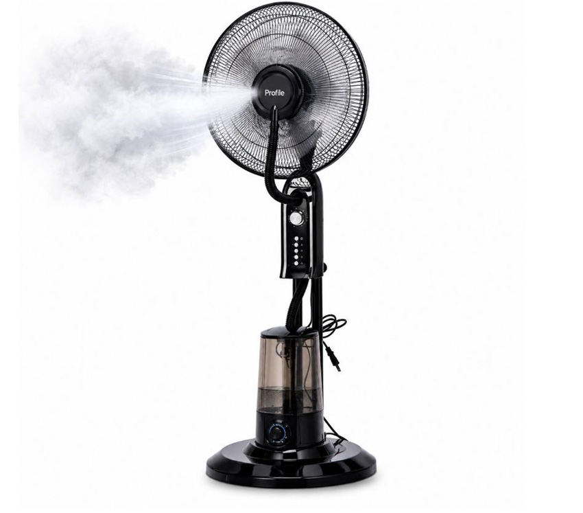 Mistventilator op statief 3 snelheden zwart Ø40cm