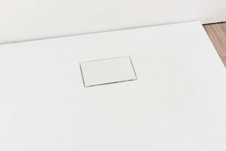 Receveur de douche Moby SMC blanc mat aspect ardoise 140x90cm