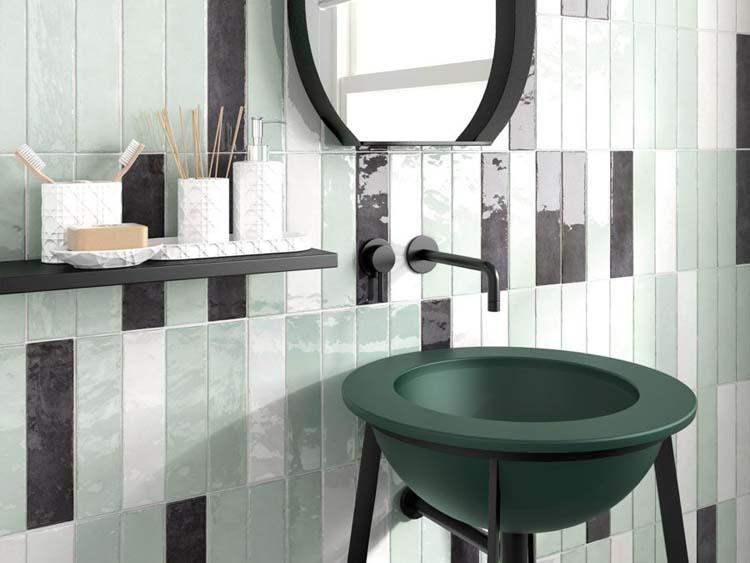 Wandtegel Beccy Gypsy glanzend wit 6x24,5cm