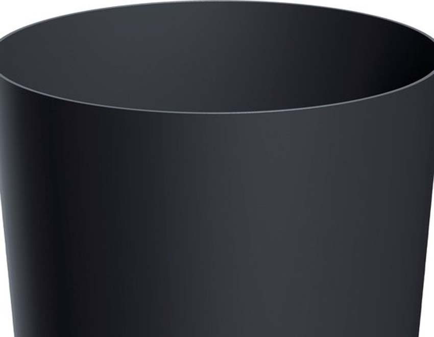 Pot à fleurs Tubo plastique gris foncé Ø13xH11cm