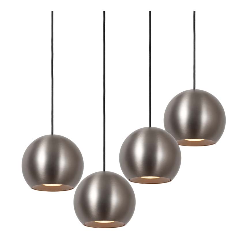 Lucide Premium Montana - Hanglamp - LED Dimbaar - CCT - 16x5,7W 2700K/4000K - Koffie