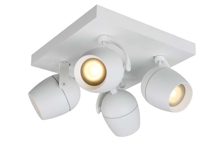 Plafondlamp badkamer - wit - 4xGU10 - 50W - IP44