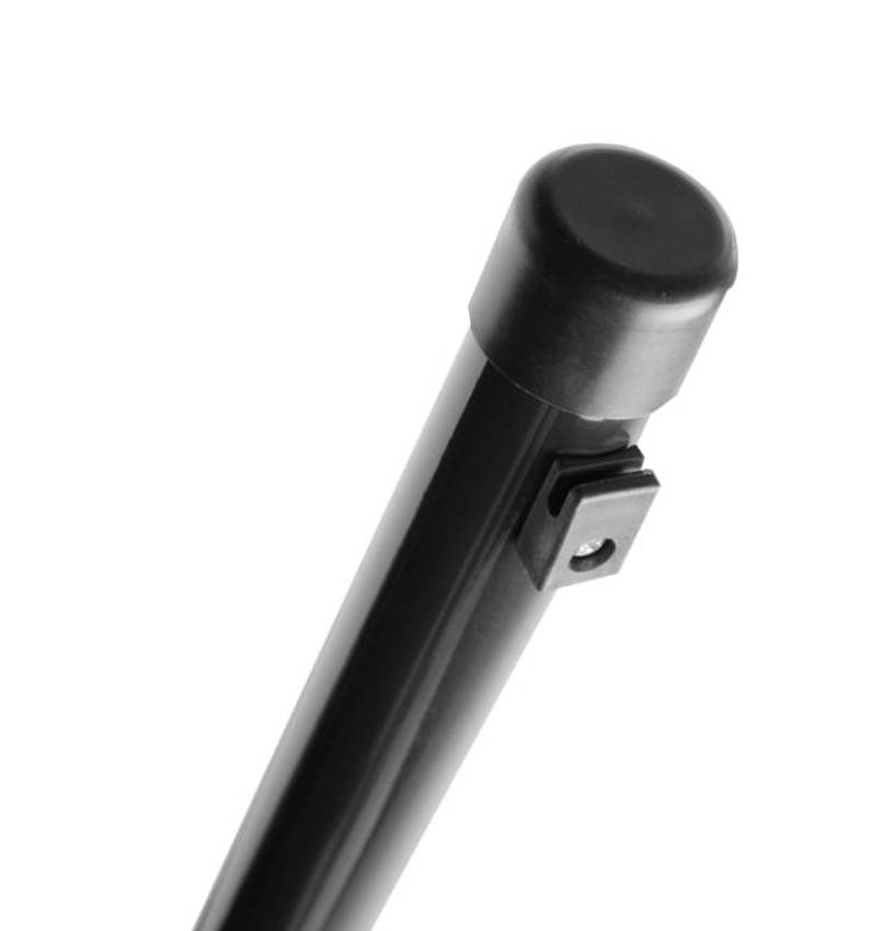 Poteau de jardin Giardino noir 175cm avec guides-fils adapté au grillage