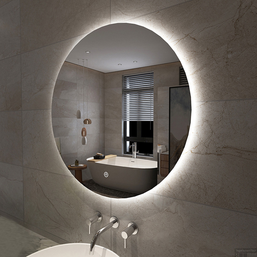 Spiegel Karen rond met LED en anti-condens 100x100cm