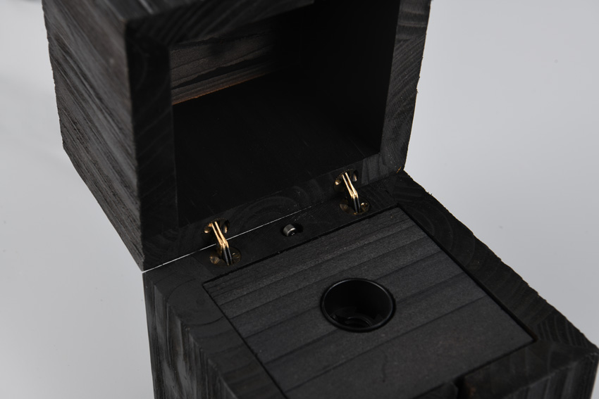 Lampe de table - noir - 12x16x12cm - E14 - 1x2W - 2700K