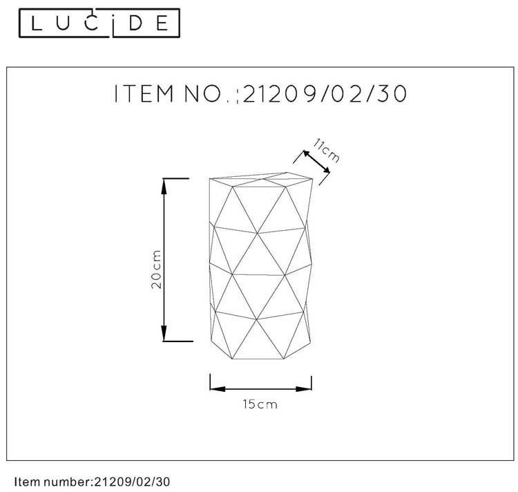 Lucide OTONA - Wandlamp - E14 - Zwart