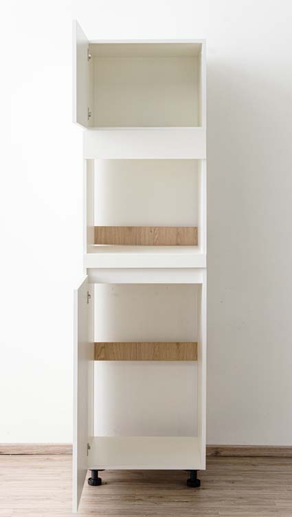 Armoire de cuisine Plenti armoire colonne pour four et réfrigérateur blanc 60x208cm