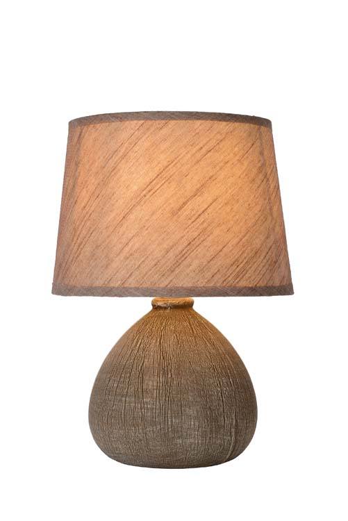 Lampe de table - marron - 18x18x26cm - E14 - 40W