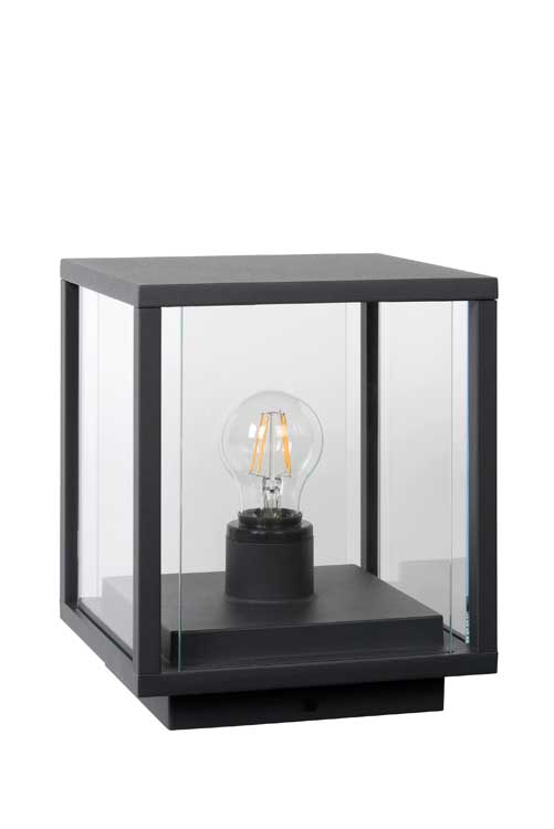Lucide CLAIRE - Sokkellamp Buiten - E27 - IP54 - Antraciet