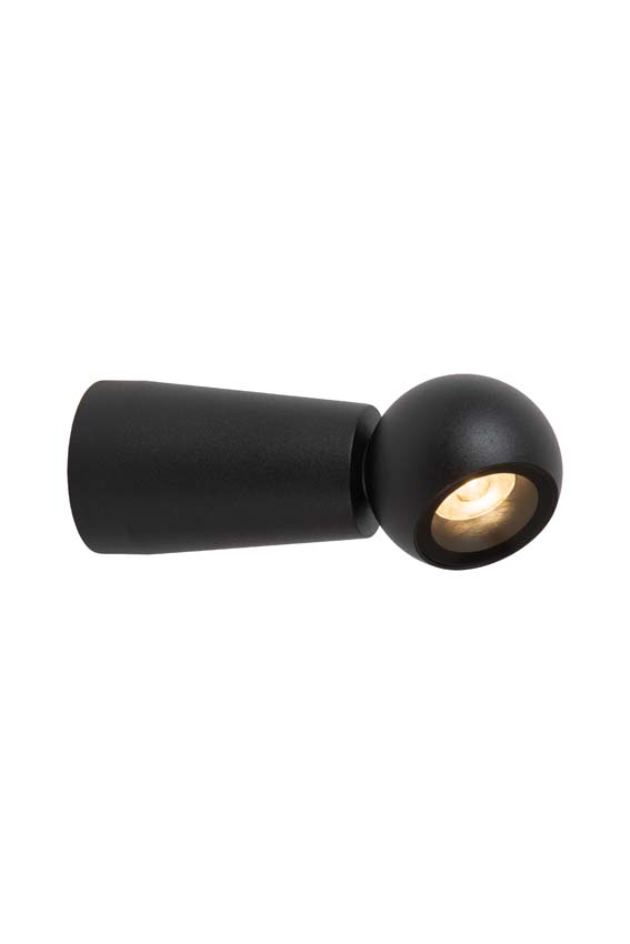 Wandlamp Badkamer - LED - 1x6W 2700K - IP54 - Zwart